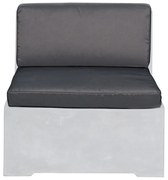 WOODWELL Ε6200,Μ1CONCRETE Set Μαξιλάρια Καρέκλας, Γκρι Ύφασμα Water Repellent - 2 Tεμάχια Καθ:67x66x8 -Πλάτ:67x15/8x30cm Ε6200,Μ1