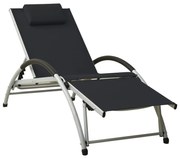 310529  SUN LOUNGER WITH PILLOW TEXTILENE BLACK 310529