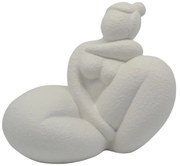 Διακοσμητική Φιγούρα 842940 17,5x15x16cm White Mat Ankor Κεραμικό