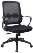 POWERTECH καρέκλα γραφείου PT-1391 με μπράτσα και ανάκλιση, ρυθμιζόμενο ύψος, μαύρη