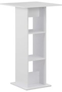 vidaXL Τραπέζι Μπαρ Λευκό 60 x 60 x 110 εκ.
