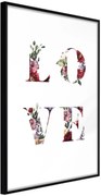 Αφίσα - Floral Love - 40x60 - Μαύρο - Χωρίς πασπαρτού