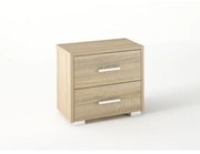 Intrahome Κομοδίνο με 2 συρτάρια σε χρώμα δρυς 50x34x48 Intrahomesa-00652743