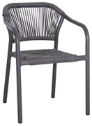 ΠΟΛΥΘΡΟΝΑ ΑΛΟΥΜΙΝΙΟΥ LUCCI HM6266.01 ΣΚΟΥΡΟ ΓΚΡΙ ΣΚΕΛΕΤΟΣ & P.E.RATTAN 58x56x79Υεκ