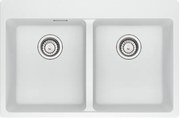 Franke MRG 620-34-34 Ένθετος Γρανιτένιος Νεροχύτης με απλή βαλβίδα 80cm Polar White