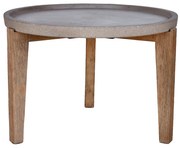 ORRIN COFFEE TABLE ΚΑΦΕ ΦΥΣΙΚΟ 73x73xH48cm