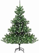 vidaXL Χριστουγ. Δέντρο Έλατο Nordmann LED/Μπάλες Πράσινο 240 εκ.