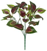 GloboStar® AMARANTHUS TRICOLOR 78296 Τεχνητό Φυτό Αμάραντος Τρίχρωμος - Μπουκέτο Διακοσμητικών Φυτών - Κλαδιών με Φύλλωμα Πράσινο - Κόκκινο - Κίτρινο Υ34cm