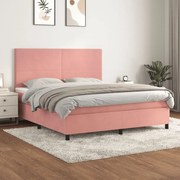 ΚΡΕΒΑΤΙ BOXSPRING ΜΕ ΣΤΡΩΜΑ ΡΟΖ 160X200 ΕΚ. ΒΕΛΟΥΔΙΝΟ 3142916