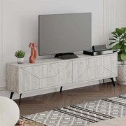 Έπιπλο τηλεόρασης Dune Megapap χρώμα λευκό αντικέ 180x29,6x50εκ.