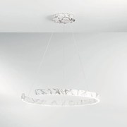 Φωτιστικό Οροφής Κρεμαστό Led-Navel-S60-MB Led 3900lm 3000/4000/6500K 150x60cm Marble Effect Luce Ambiente Design