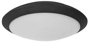 Adeleq Πλαφονιέρα Pc Στρογγυλή 'Ufo' Φ300mm 2 Ντουί Ε27 Ip65 Γραφίτη 21-8001