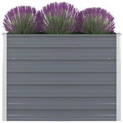 Ζαρντινιέρα Ψηλή Γκρι 100 x 100 x 77εκ. από Γαλβανισμένο Χάλυβα - Γκρι