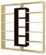 Βιβλιοθήκη Ample 731WAT3604 125x22x135,7cm Natural-Wenge