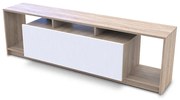 Έπιπλο τηλεόρασης T2 Megapap σε χρώμα sonoma - λευκό 180x33x48εκ. GP007-0065
