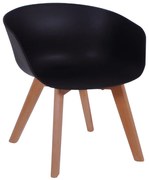 Πολυθρόνα Optim Black  ΕΜ140,2 55X56X80 cm Σετ 4τμχ Wood, Polypropylene