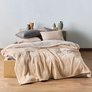 Κουβέρτα Βελουτέ Υπέρδιπλη (220x240) Kentia Loft Yolanda 12 Beige