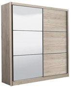 Ντουλάπα Navara 215 OG με Καθρέφτη Γκρί Δρύς 213x60x215,5 εκ. 213x60x215.5 εκ.