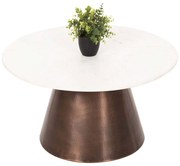 Τραπέζι Σαλονιού Foden HM9721 Φ77x40cm Marble White