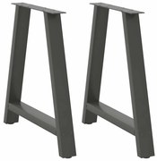 Πόδια Τραπεζαρίας Σχήματος Α 2 τεμ. Ανθρακί 80x(72-73) εκ. Ατσάλι