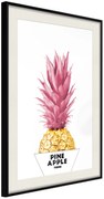 Αφίσα - Trendy Pineapple - 40x60 - Μαύρο - Με πασπαρτού