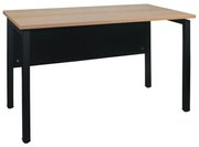 WOODWELL ΕΟ436,1UNIT Γραφείο Μέταλλο Βαφή Μαύρο, Melamine Απόχρωση Sonoma 120x60x75cm ΕΟ436,1