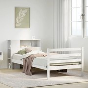 vidaXL Κρεβάτι Βιβλιοθήκη Χωρίς Στρώμα 100x200 εκ. Μασίφ Ξύλο Πεύκο