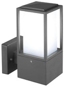 Απλίκα Τοίχου Επάνω IP44 L10xW16XH23cm 1xE27 Γκρι Ανθρακί Eurolamp 145-20615