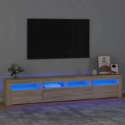 Έπιπλο Τηλεόρασης με LED Sonoma Δρυς 210x35x40 εκ.