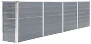 vidaXL Ζαρντινιέρα Ψηλή Γκρι 320 x 40 x 77 εκ. Γαλβανισμένος Χάλυβας