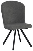 Καρέκλα Τραπεζαρίας BARKA Ύφασμα Μπουκλέ Γκρί Σκούρο 50x60x87εκ. 4αδα 50x60x87 εκ.