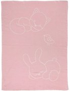 Κουβερτάκι Βρεφικό Πλεκτό N485340 75x100cm Pink-Beige Nattou Αγκαλιάς 75x100cm Πολυέστερ