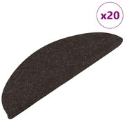 vidaXL Πατάκια Σκάλας Αυτοκόλλητα 20 τεμ. Μαύρα 65 x 22,5 x 3,5 εκ.