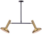 Φωτιστικό Οροφής AR4182P69BB 2ΧΕ27 69Χ20XΗ92 Brass-Black Aca Decor Μέταλλο