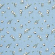 Σεντόνι Βρεφικό  Birds 14 Sky Blue DimCol Λίκνου 80x110cm 100% Βαμβακερή Φανέλα