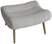 Artekko Cloud Λευκό Υφασμάτινο Μπουκλέ Υποπόδιο Σκαμπό (68x58x40)cm Artekko 735-2203