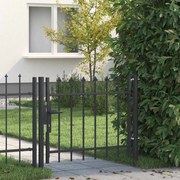 vidaXL Πύλη Φράχτη Γκρι 100 x 75 cm Χάλυβας με Επικάλυψη Πούδρας