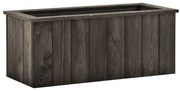 vidaXL Ζαρντινιέρα Υπερυψωμένη Σκ. Γκρι 74x32x30 εκ. Μασίφ Ξύλο Πεύκου
