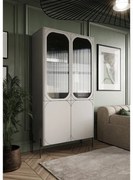 Βιτρίνα Sorena Μπεζ 104x200x45cm με τζάμι - BOG4589