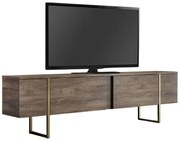 Έπιπλο τηλεόρασης Luxe Megapap χρώμα καρυδί - χρυσό 180x30x50εκ.-GP052-0117,6