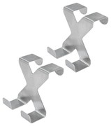 Estia Κρεμάστρα Διπλή Μεταλλική Σετ 2 Tμχ Inox 02-25748