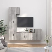 vidaXL Σετ Επίπλων Τηλεόρασης 5 Τεμ. Γκρι Sonoma Επεξεργασμένο Ξύλο