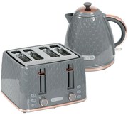 Σετ κουζίνας HOMCOM 2-σε-1, Τοστιέρα και Βραστήρας, Πολλαπλές επιλογές, 1,7 L, 4 φέτες ταυτόχρονα, Πλαστικό, Γκρι