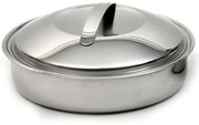 Ταψί Στρογγυλό Με Καπάκι 87.A25/251 25cm Inox Ανοξείδωτο Ατσάλι