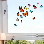 Αυτοκόλλητα Παραθύρου Διπλής Όψης Ango Butterflies 69002