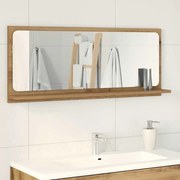 vidaXL Καθρέφτης μπάνιου  Artisian Oak 90x10,5x37 εκ. Φτιαγμένος από επεξεργασμένο ξύλο
