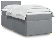 ΚΡΕΒΑΤΙ BOXSPRING ΜΕ ΣΤΡΩΜΑ ΑΝΟΙΧΤΟ ΓΚΡΙ 90X200 ΕΚ. ΥΦΑΣΜΑΤΙΝΟ 3286556