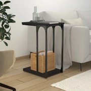 Βοηθητικό Τραπέζι Μαύρο 40 x 30 x 60 εκ. από Επεξεργασμένο Ξύλο - Μαύρο