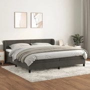 ΚΡΕΒΑΤΙ BOXSPRING ΜΕ ΣΤΡΩΜΑ ΣΚΟΥΡΟ ΓΚΡΙ 200X200 ΕΚ. ΒΕΛΟΥΔΙΝΟ 3127392