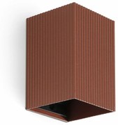 Φωτιστικό Τοίχου Lune Square Striped 40537 1xGU10 8x10cm Terracotta Faro Barcelona
